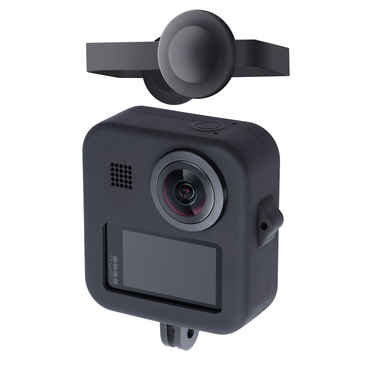Силиконовый противоударный чехол MyPads Antiurto для экшн-камеры GoPro Max ультра-тонкий из силикона черный