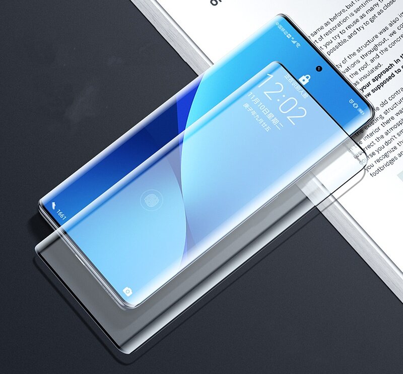 3D/5D защитное изогнутое стекло MyPads 5D Forti Glass для Xiaomi 12 / Xiaomi 12X с олеофобным покрытием черное