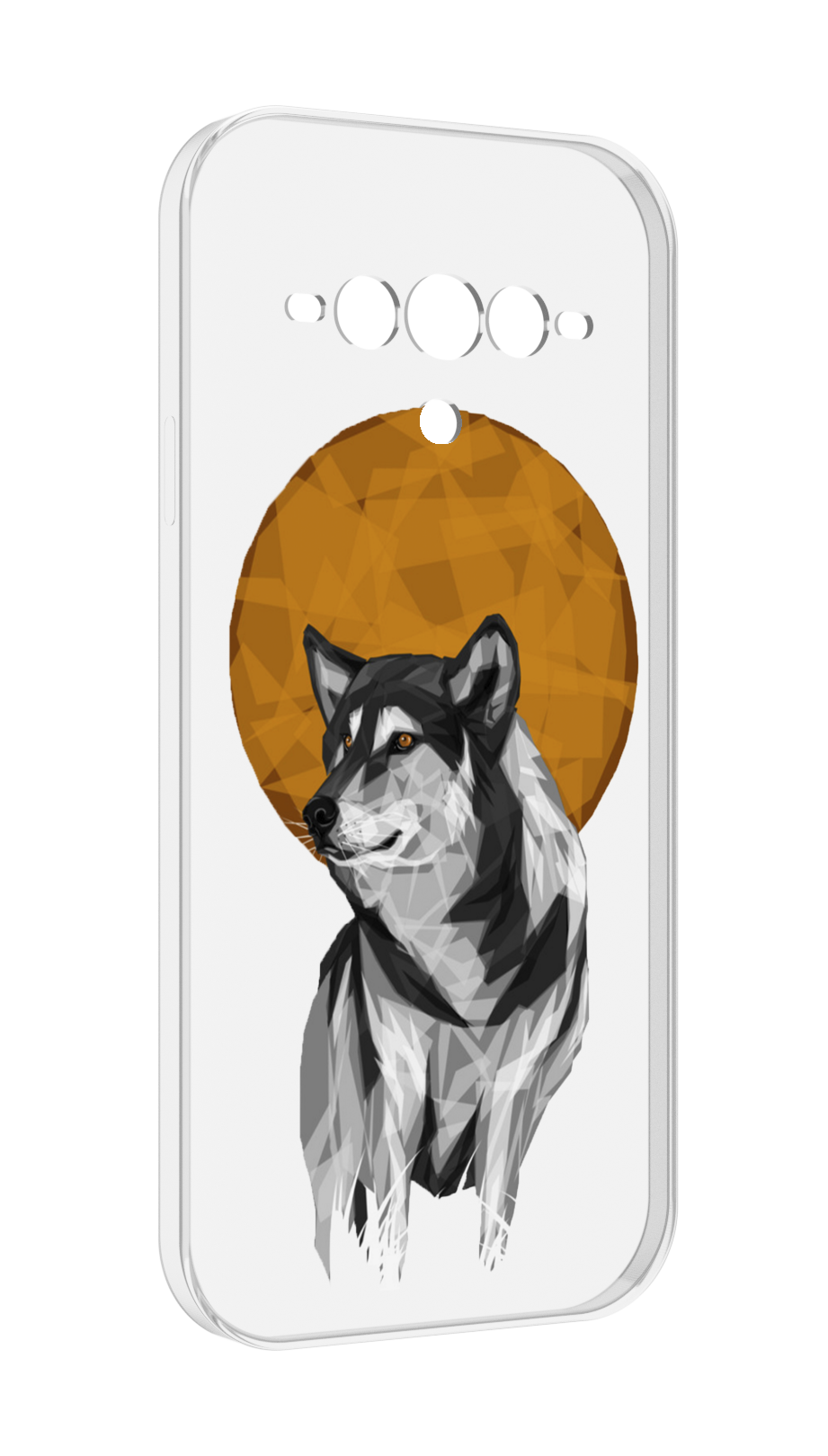 Чехол MyPads Лунный волк для Doogee V30 задняя-панель-накладка-бампер