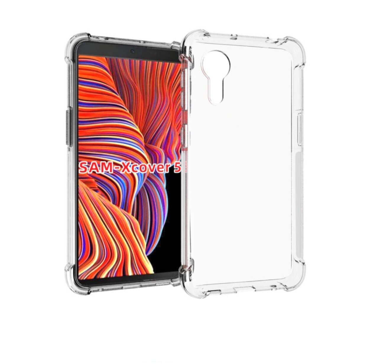 фото Чехол задняя-панель-накладка-бампер MyPads Tocco для Samsung Galaxy Xcover 5 с усиленной защитой углов противоударный прозрачный