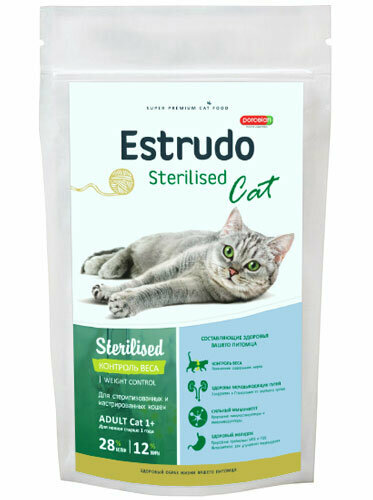 Сухой корм Estrudo Sterilised Cat (Креветка) для стерилизованных кошек 400 г