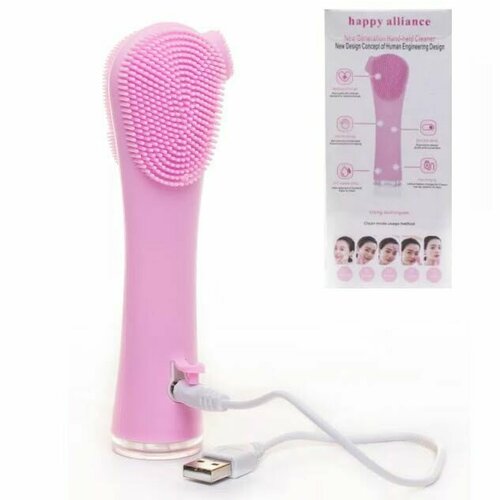 Вибрирующая силиконовая щеточка для очищения лица HAPPY ALLIANCE 65000₽