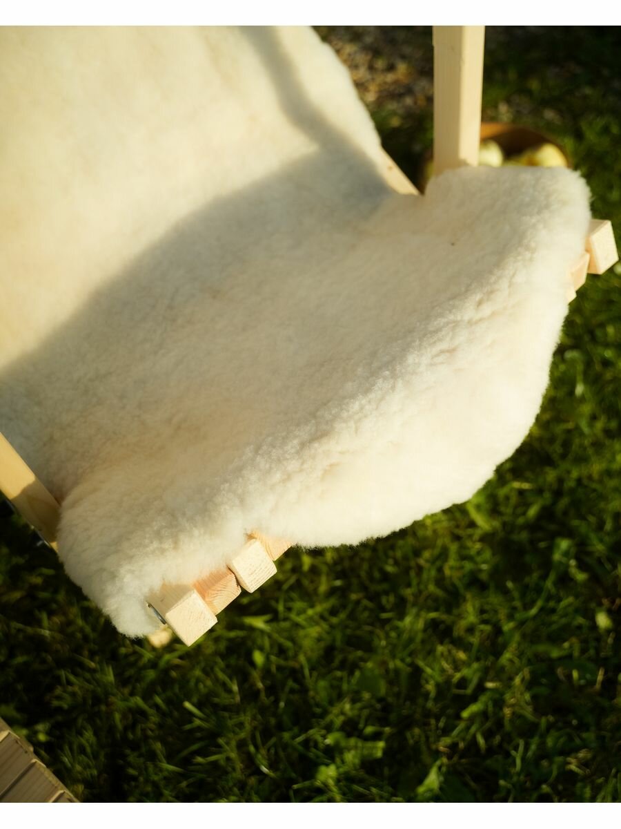 Шкура овечья натуральная накидка стриженный ворс - фотография № 2