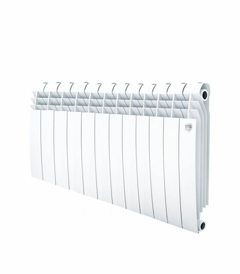 Радиатор биметаллический BiLiner Bianco Traffico 500 мм 12 секций 1 дюйм боковое подключение белый