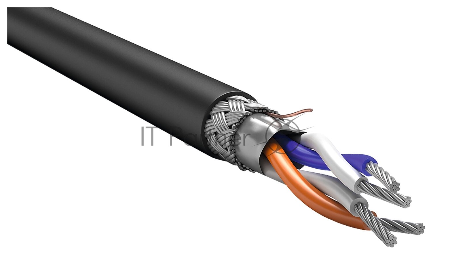 Кабель интерфейсный ITK RC3-RS485-01-SF-4209 RS-485 SF/UTP общий экран в оплётке 1X2 120Om nfPVC универсальный 200м черный - фото №5