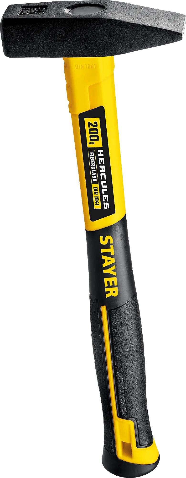 Молоток слесарный с фиберглассовой рукояткой Hercules STAYER 200 г., Professional
