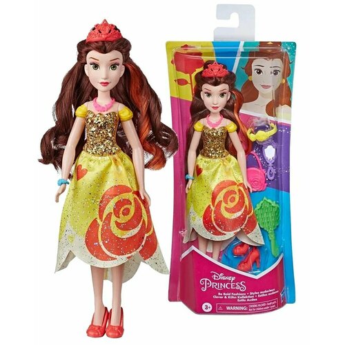 Игровой набор с куклой Disney Princess Белль Belle, с аксессуарами, E3048EU6 hasbro кукла дисней принцесса гламурная ариэль hasbro f46245x0