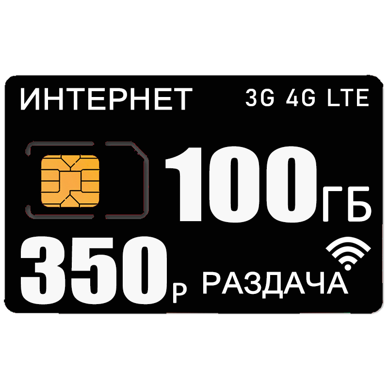 Комплект модем ZTE MF79U (RU) + сим карта для интернета и раздачи 100ГБ за 300р/мес