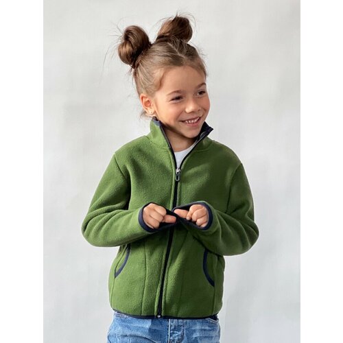 фото Толстовка бушон, размер 134-140, хаки