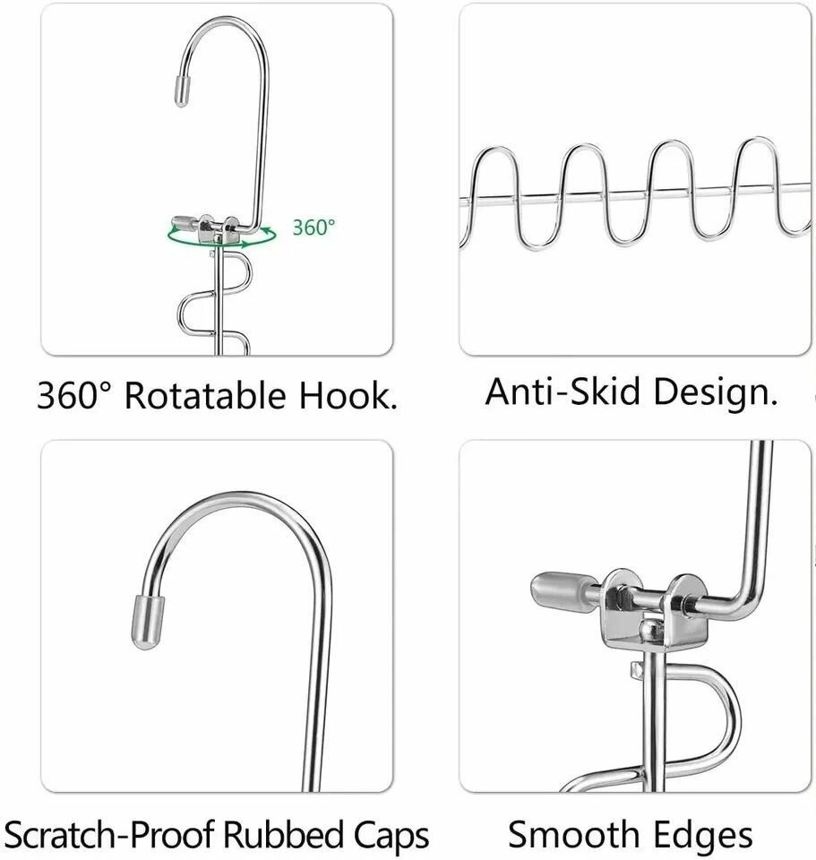 Супер вешалка многоуровневая поворотная компактная многофункциональная подвесная Волшебная вешалка для одежды - фотография № 11