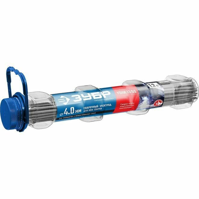 фото Электрод с основным покрытием УОНИ 13/55 ЗУБР 4.0 мм, 1.2 кг, сварка током обратной полярности, Профессионал