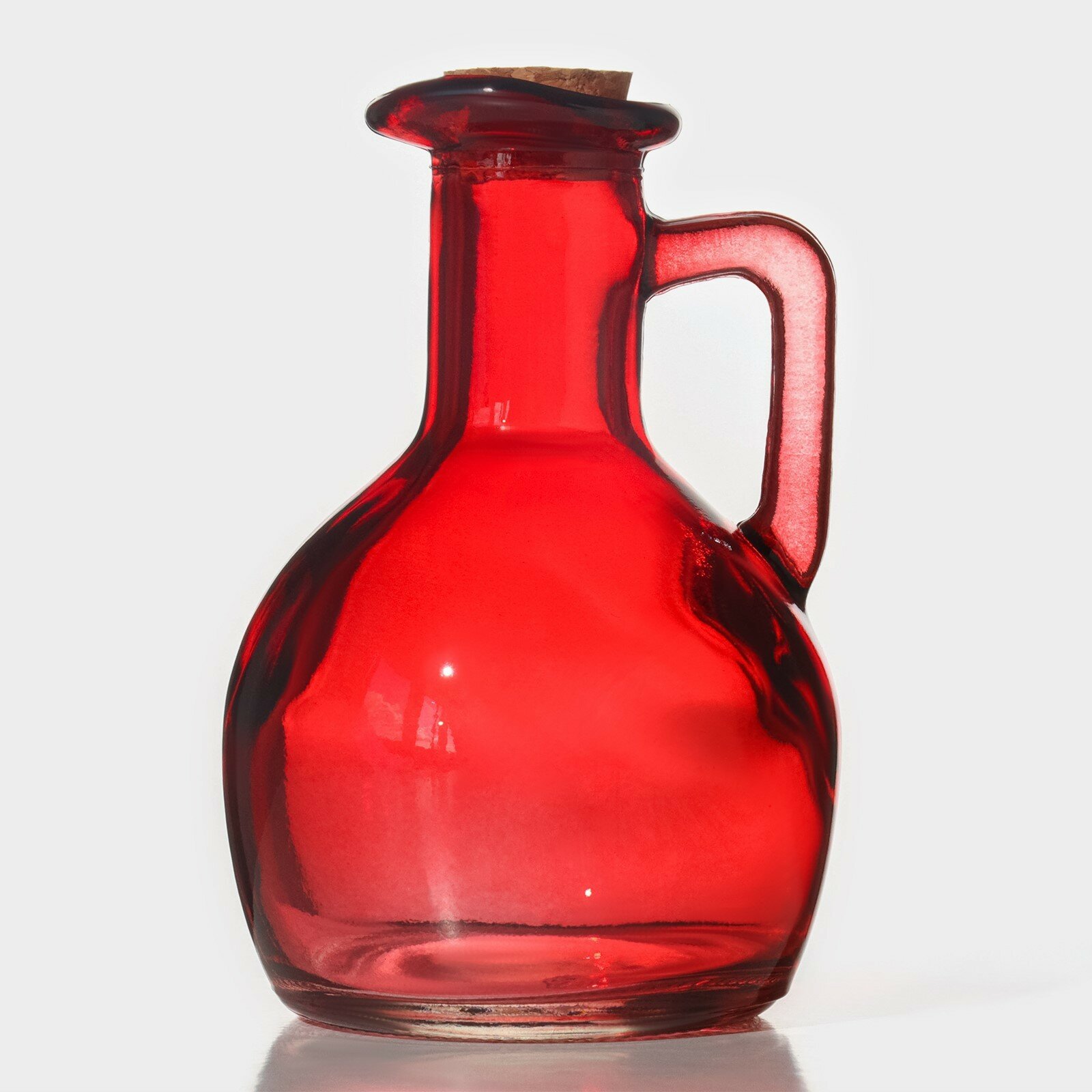 Бутыль стеклянная для соусов и масла Доляна «Олио», 200 мл, h=12 см, цвет красный (1шт.)