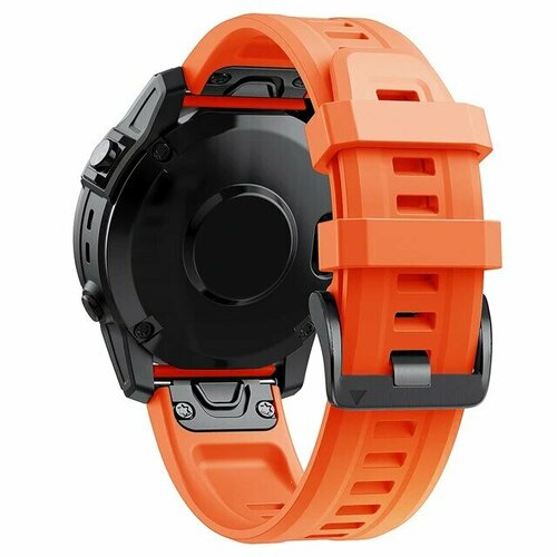 Ремешок для часов Garmin 20мм оранжевый. Для Garmin Fenix 7s, 6s, 5s / Instinct 2s / 7s Sapphire Solar / 6s Pro и др. ремешок для часов quickstrap 20мм garmin fenix