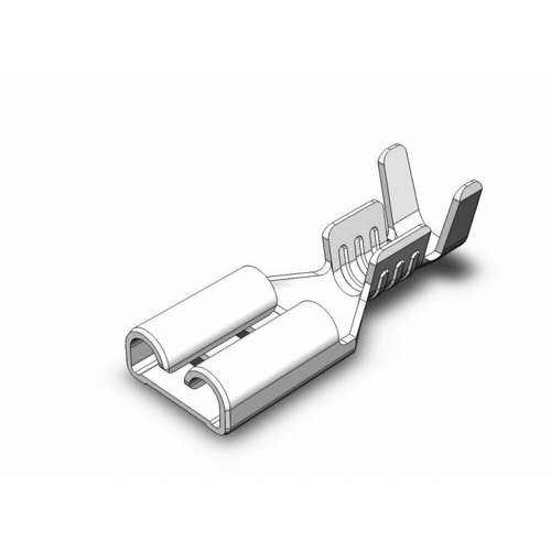 Клемма плоская неизолированная - гнездо (мама) 4.8мм 0.5-1кв. мм луженая SF1Dmini(A), Hatko (250шт)