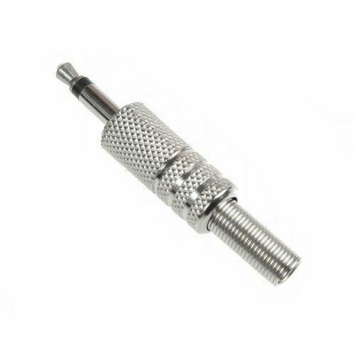 Разъем аудио Jack 35 мм штекер моно металл на кабель 1 штука 240₽