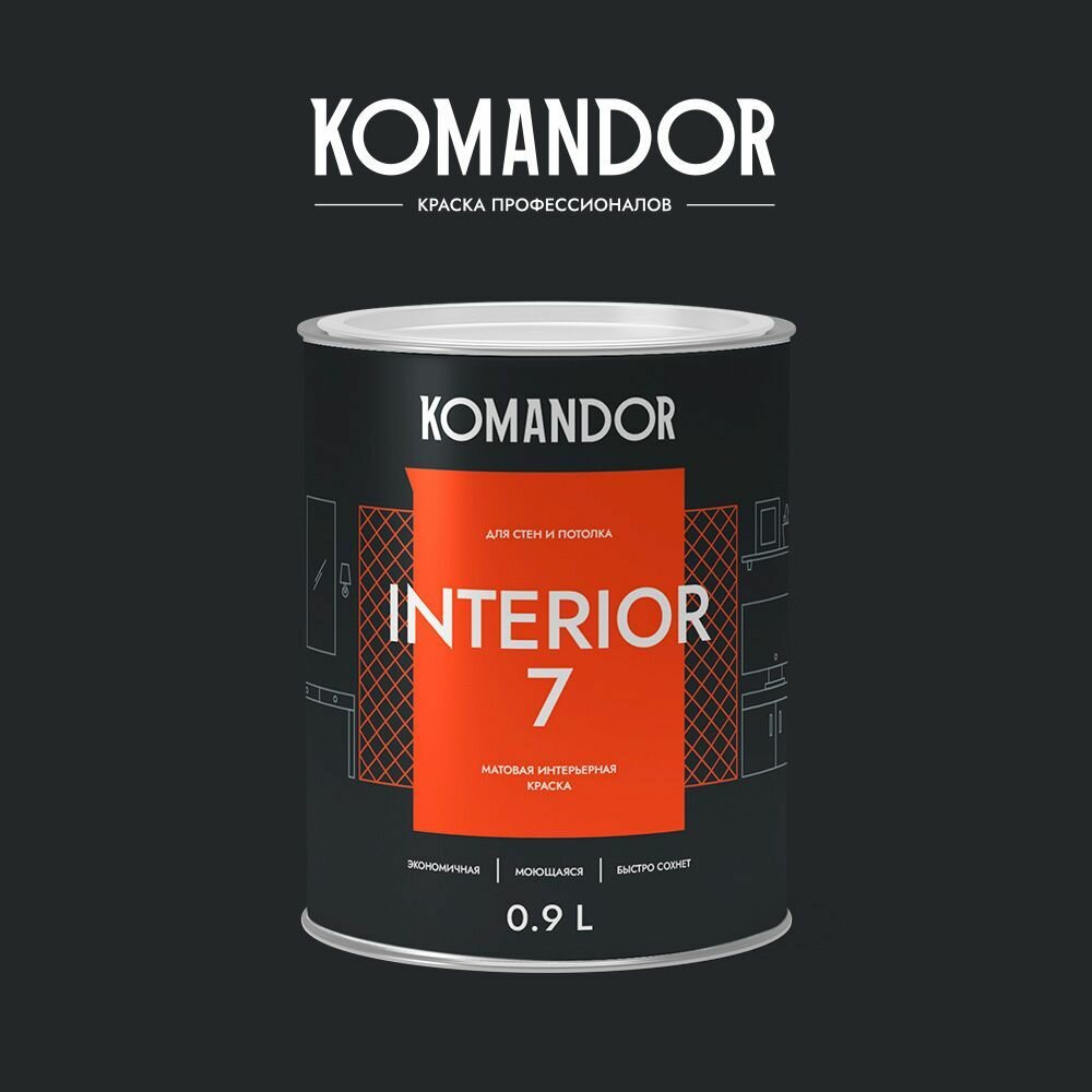 фото Краска акриловая КОМАНДОР Interior 7