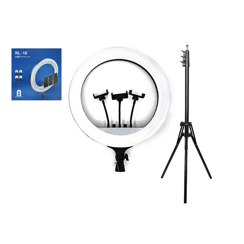 Светодиодная кольцевая лампа RL-18 профессиональная кольцевая LED-лампа 45 см усиленный штатив 659000₽