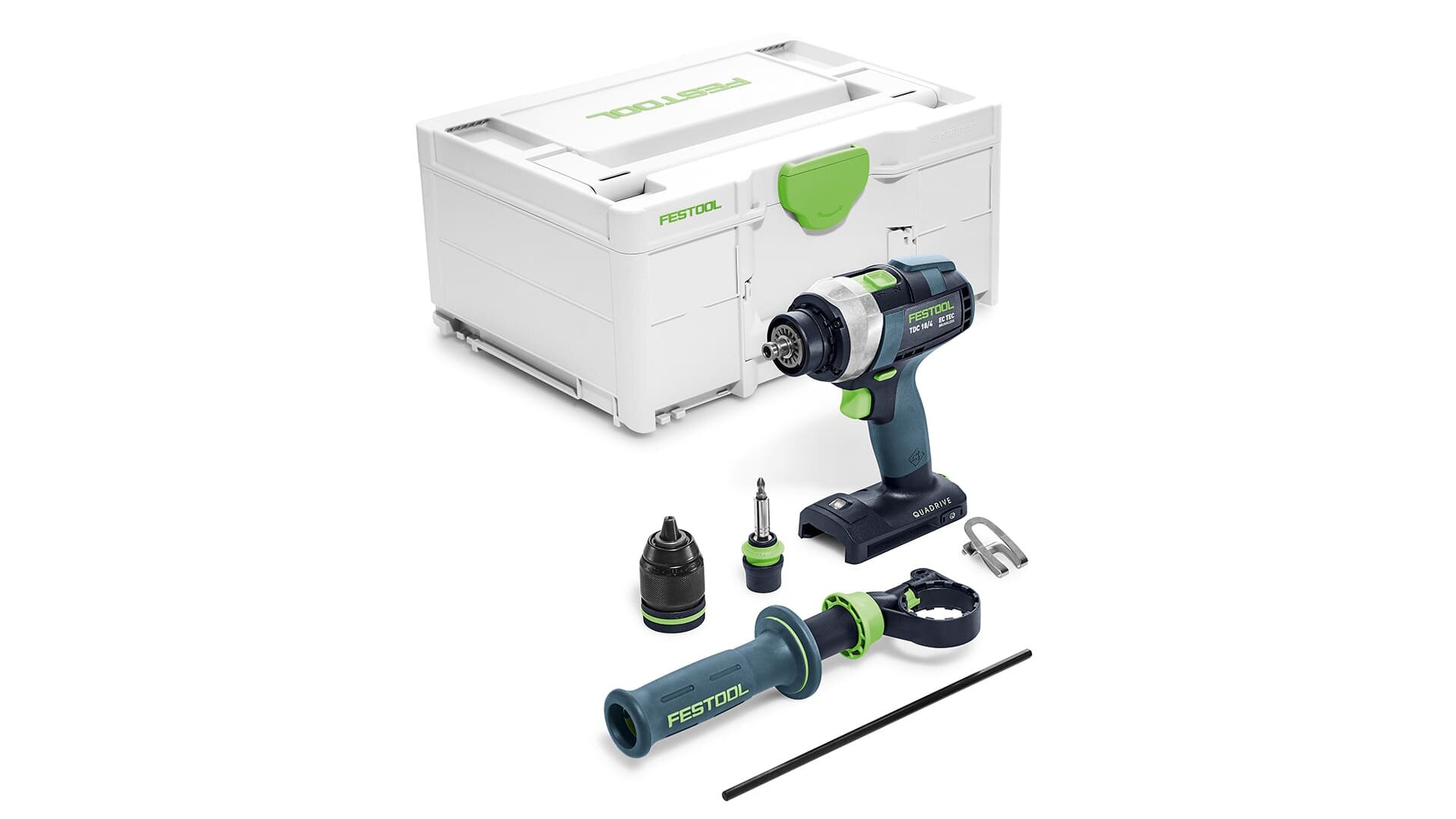 Аккумуляторная дрель-шуруповёрт Festool QUADRIVE TDC 18/4 I-Basic