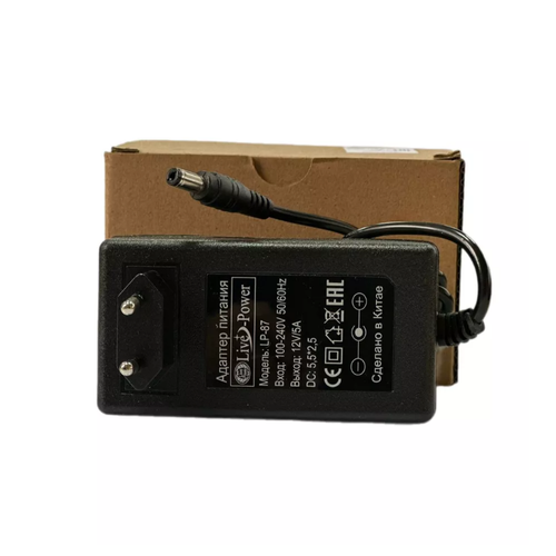 Блок питания (адаптер) LP-87 (12 В, 5000 мА), разъём 5.5*2.5 зарядное устройство 0 5а 12в амперметр ручная регулировка зарядного тока импульсное