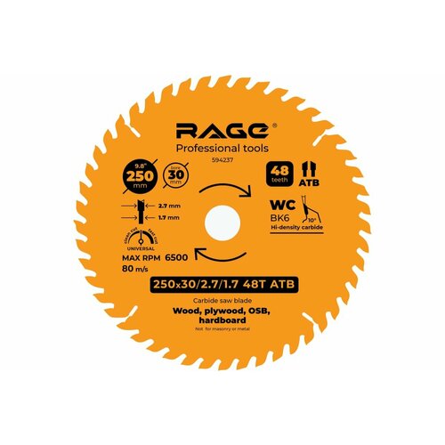 Диск пильный Rage by Vira Universal 25030201648T 594237 3580₽