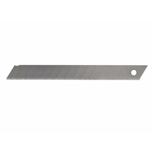 лезвия для ножа технического 9 мм 10 шт Лезвия курс для ножа технического, сегментированные, сменные 9 мм (10 шт)