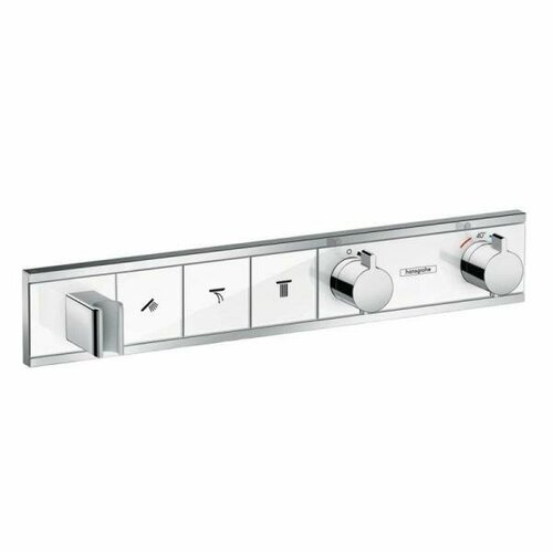 Термостат hansgrohe RainSelect для душа на 3 потребителя, белый/хром 15356400