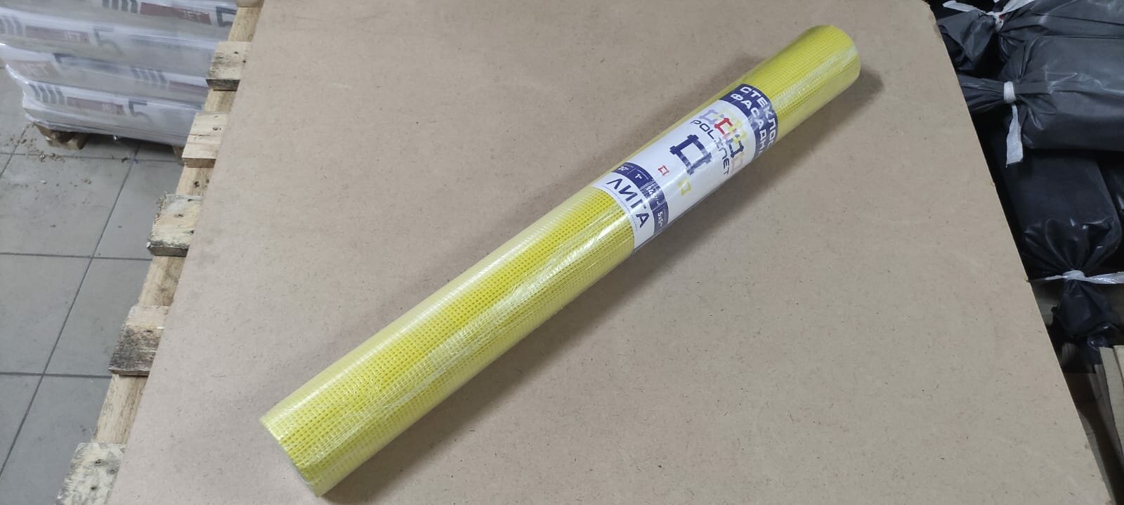 фото Сетка стеклотканевая фасадная Polinet 5мм*5мм (1м*20м) 145 гр. (Желтая)