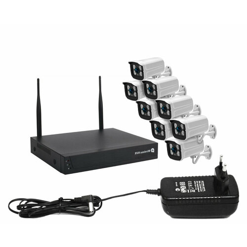 Беспроводной облачный набор наблюдения ОктаВижион - 50 Клоуд-Стрит 4MP F1499EU с 8-ю внешними видеокамерами 4MP 4039100₽