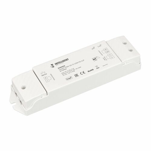 Arlight INTELLIGENT ARLIGHT Диммер SMART-PWM-102-72-CDW-PD-SUF (12-36V, 2x5A, TUYA Wi-Fi, 2.4G) (IARL, IP20 Пластик, 5 лет)