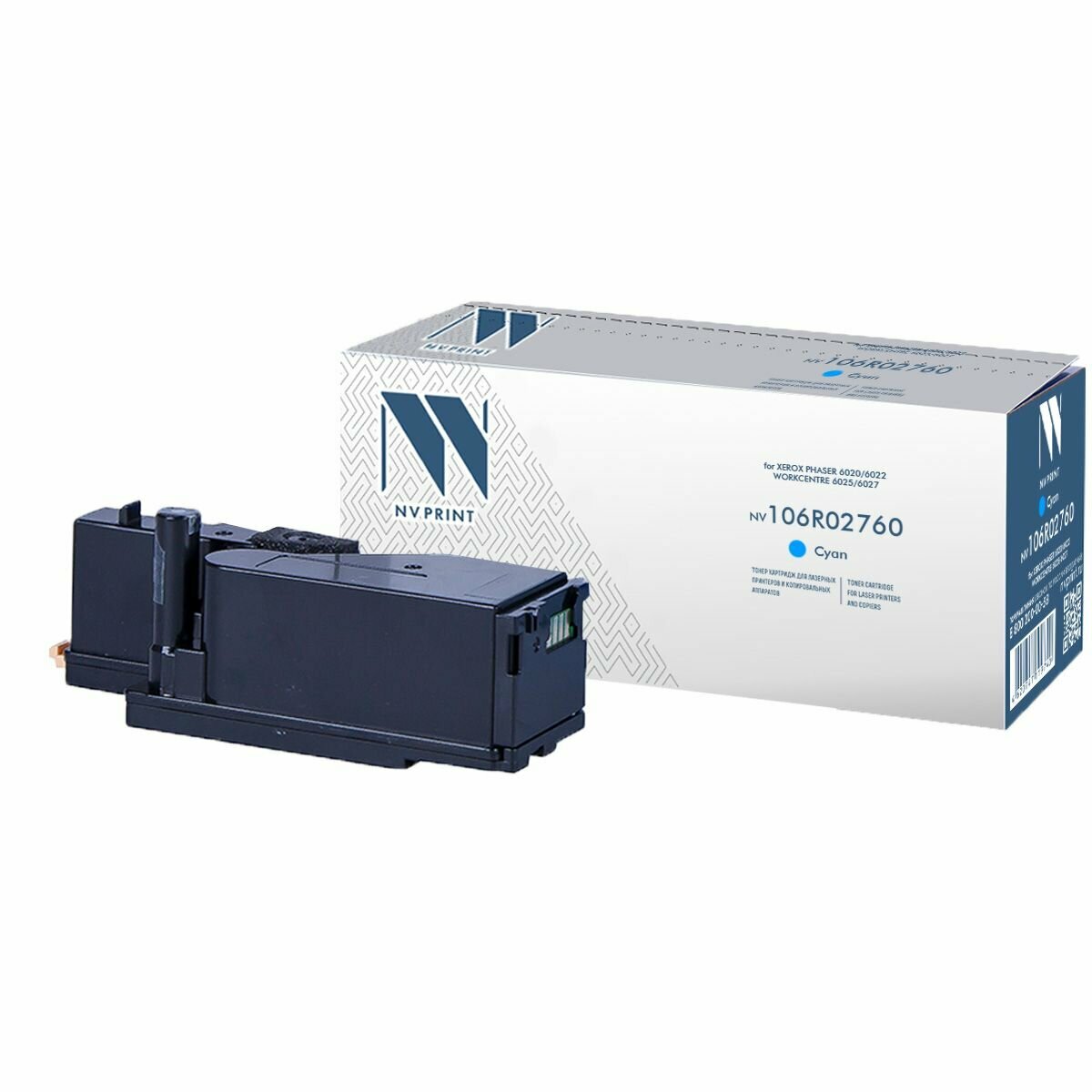 Картридж NV Print 106R02760 Cyan для Xerox Phaser 6020 / 6022 / WorkCentre 6025 / 6027 (1000 копий)