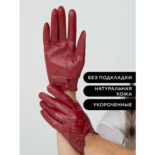 фото Перчатки farella, размер 6.5, красный