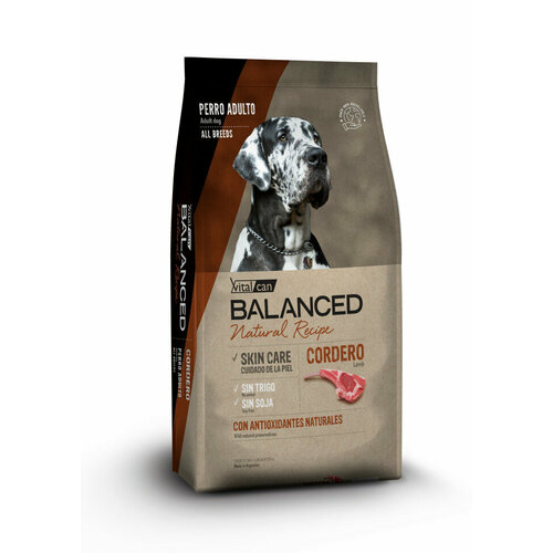 Vitalcan Balanced Dog Adult Natural Recipe сухой корм для взрослых собак с ягненком - 15 кг