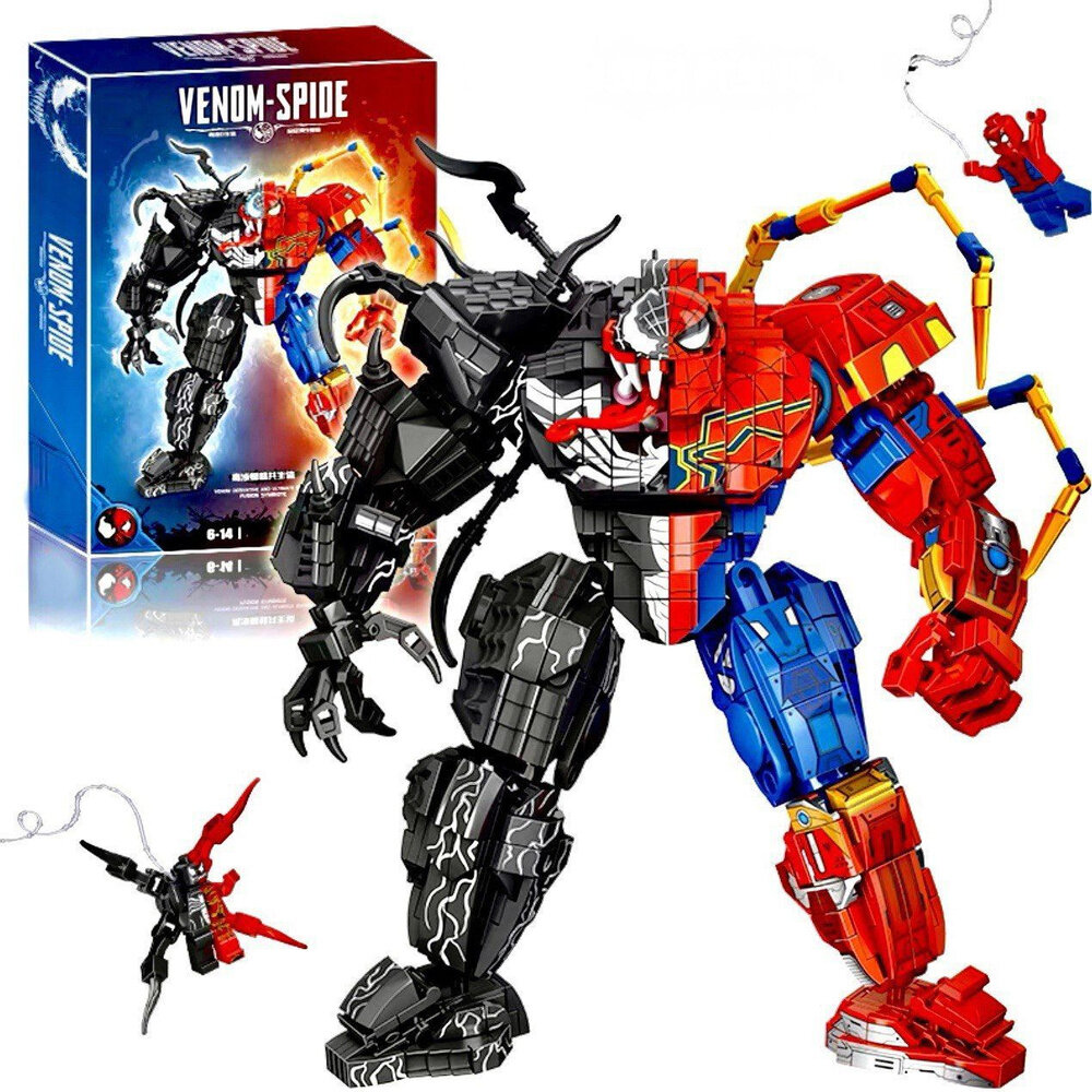 Конструктор Веном Человек - Паук, Venom-Spider 816 деталей / совместим с лего lego / Super Heroes Marvel / детский для мальчика