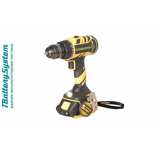 Аккумуляторный шуруповерт Hanskonner HCD1865 1BatterySystem 1599000₽