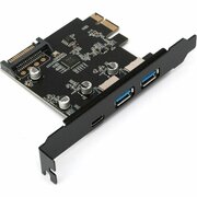 Контроллер USB 3.1 Gembird SPCR-03 в разъем PCI-e, 2xUSB-A + 1xType-C