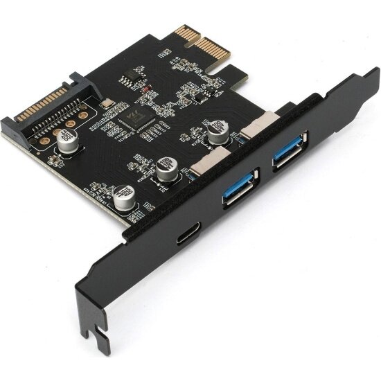 Контроллер USB 3.1 GEMBIRD SPCR-03 в разъем PCI-e 2xUSB-A + 1xType-C