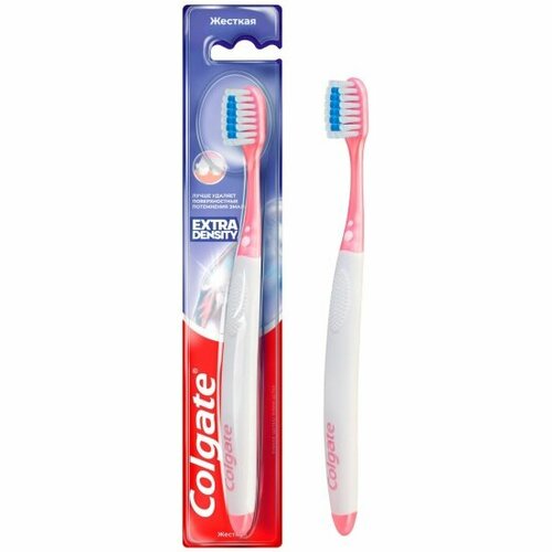 Зубная щетка Colgate Extra Density, жёсткая зубная щетка colgate extra density жёсткая х 2 шт