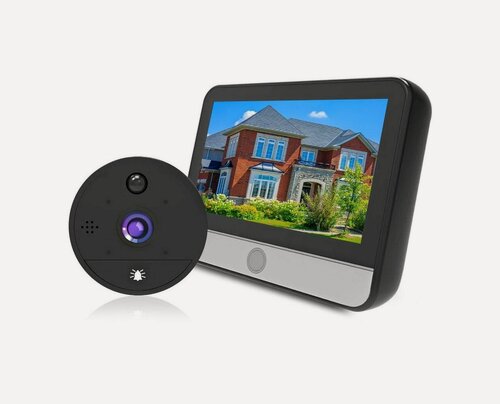 Изображение товара Дверной видеоглазок 2.0MP с монитором Tuya Wi-Fi HDком ДW6-Туйя (2mp-HD) (O45964TU) с записью на SD карту и датчиком движения. Видео глазок экран 4,