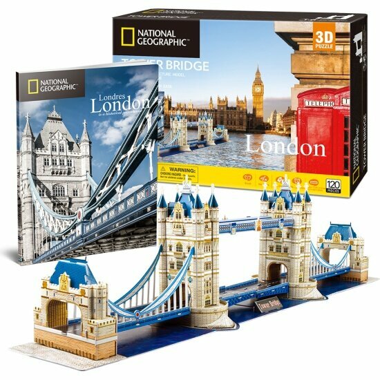 Пазл 3D Cubicfun National Geographic Тауэрский мост, 120 деталей