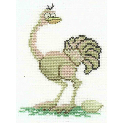 Набор для вышивания крестом машенька Страус, 15*15см