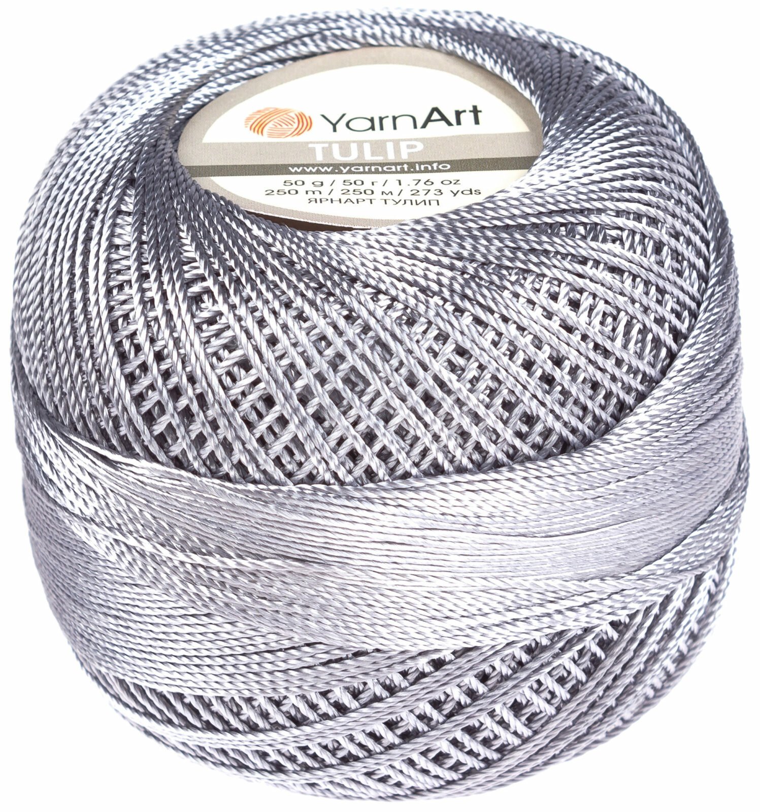 Пряжа Yarnart Tulip серый (479), 100%микрофибра, 250м, 50г, 1шт