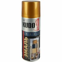 Аэрозольная акриловая краска зеркальный металлик Kudo KU-1034, 520 мл, зеркальное золото