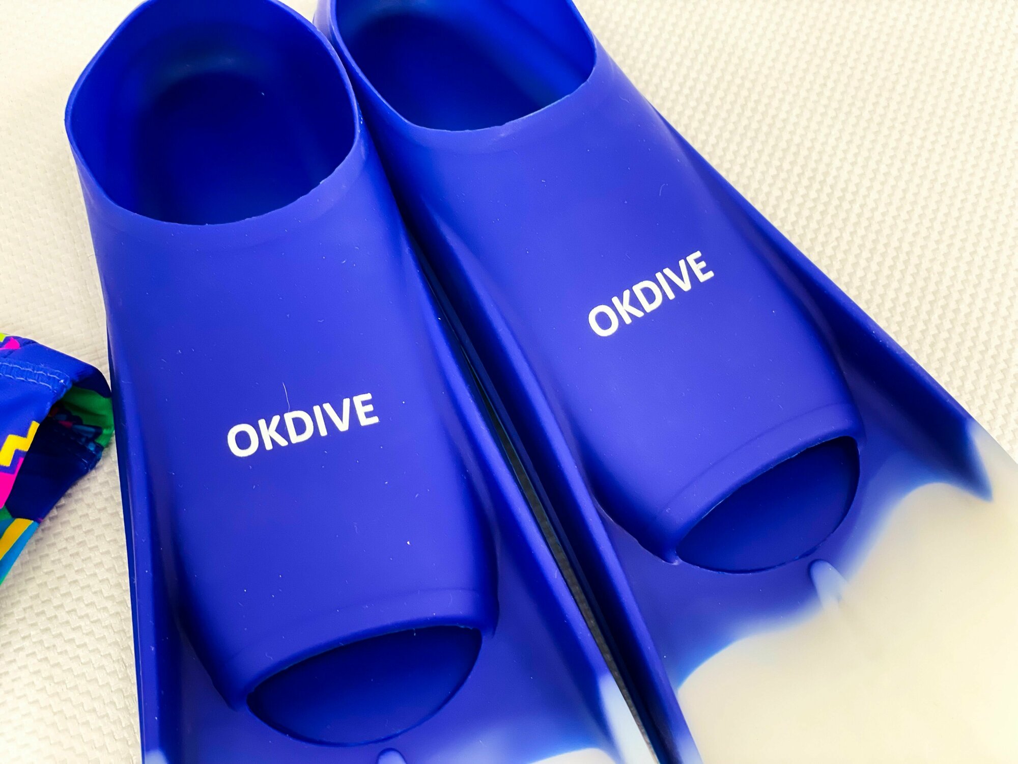 Ласты тренировочные 35-36, син./прозр, силикон — фото 1