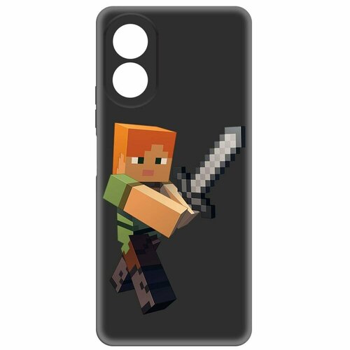 Чехол-накладка Krutoff Soft Case Minecraft-Алекс для Oppo A38 4G черный чехол накладка krutoff soft case minecraft алекс для realme 11 4g черный