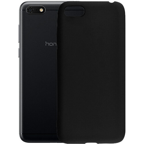 Силиконовый чехол матовый для Huawei Honor 7A Черный
