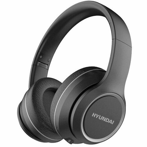 фото Гарнитура накладные hyundai h-hp103 черный беспроводные bluetooth оголовье