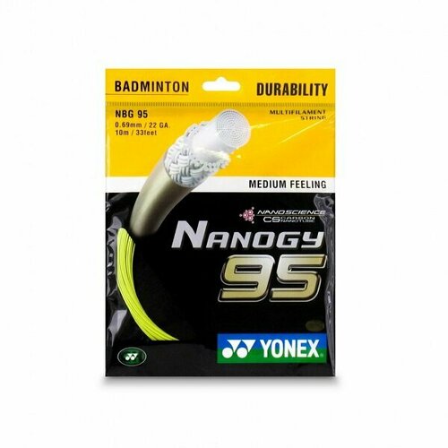 фото Струна для бадминтона yonex 10m nbg-95 yellow