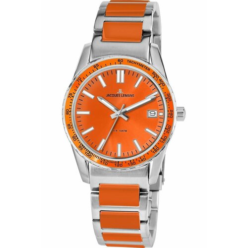фото Наручные часы jacques lemans sport, оранжевый