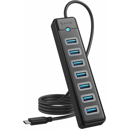 Концентратор ORICO USB-C с 7x USB-A черный ORICO-PW7U-C3-10-BK-EP 249000₽