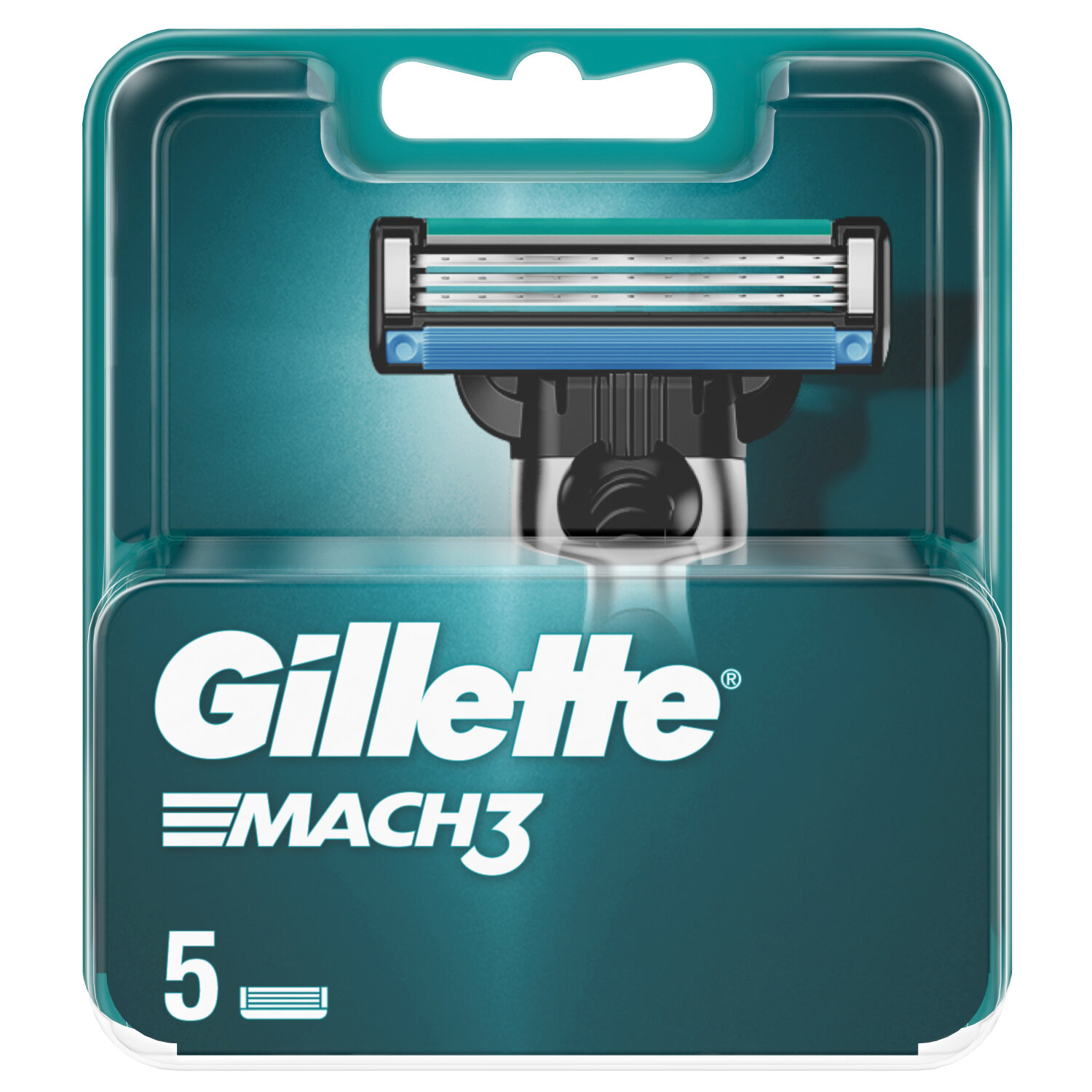 Сменные кассеты для бритья Gillette Mach3, с 3 лезвиями, 5 шт.